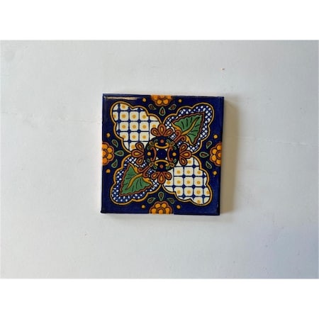 Bateria De Cocina 4 x 4 in. Mexican Decorative Tiles, L115, 4PK BA2583574
